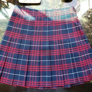 Plaid American Apparel Pleated Skirt